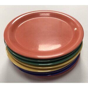 8 Pc Lot Vintage Carlisle Durus Melamine Food Service Plates Fun Colors! 🩵